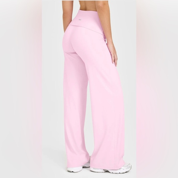 Oner Active SOFTMOTION™ FOLD OVER STRAIGHT LEG BOTTOMS Chalk Pink L short length - Picture 1 of 7
